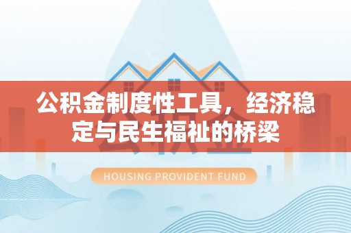 西夏公积金制度性工具，经济稳定与民生福祉的桥梁