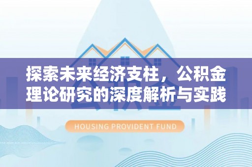 西夏探索未来经济支柱，公积金理论研究的深度解析与实践意义