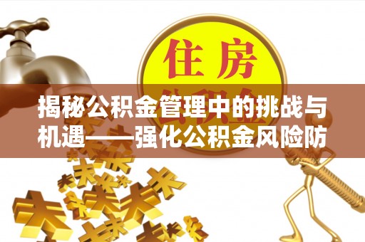 西夏揭秘公积金管理中的挑战与机遇——强化公积金风险防控的多维策略
