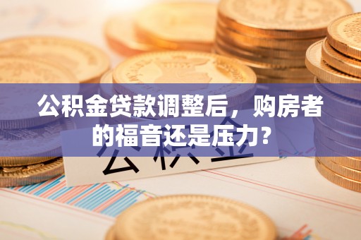 西夏公积金贷款调整后，购房者的福音还是压力？