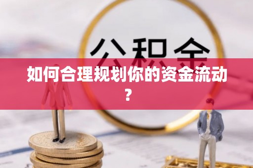 西夏如何合理规划你的资金流动？