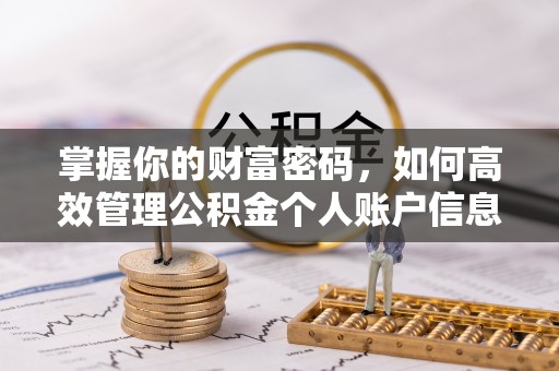 西夏掌握你的财富密码，如何高效管理公积金个人账户信息