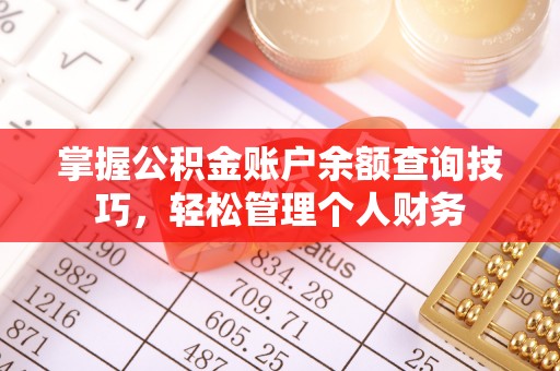 西夏掌握公积金账户余额查询技巧，轻松管理个人财务