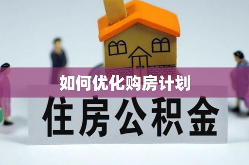 西夏如何优化购房计划
