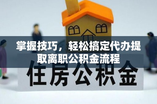 西夏掌握技巧，轻松搞定代办提取离职公积金流程
