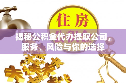西夏揭秘公积金代办提取公司，服务、风险与你的选择