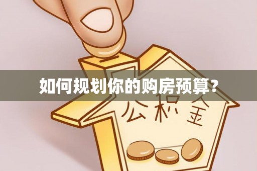 西夏如何规划你的购房预算？