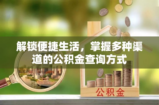 西夏解锁便捷生活，掌握多种渠道的公积金查询方式