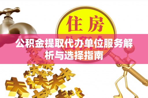 西夏公积金提取代办单位服务解析与选择指南