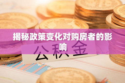 西夏揭秘政策变化对购房者的影响