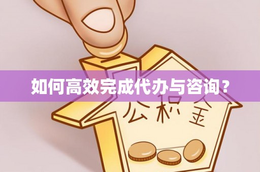 西夏如何高效完成代办与咨询？